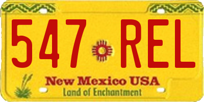 NM license plate 547REL