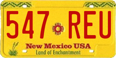 NM license plate 547REU