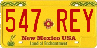NM license plate 547REY