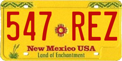 NM license plate 547REZ
