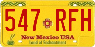 NM license plate 547RFH