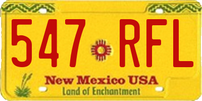 NM license plate 547RFL