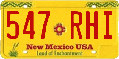 NM license plate 547RHI