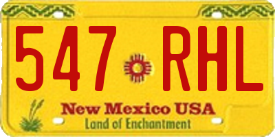 NM license plate 547RHL