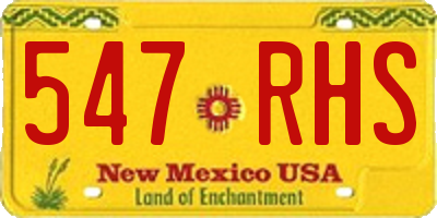 NM license plate 547RHS