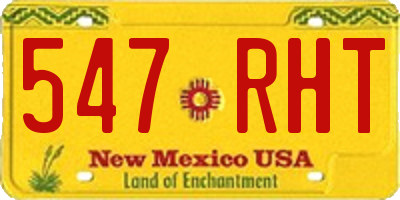 NM license plate 547RHT