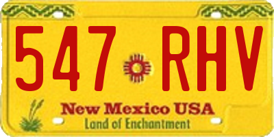 NM license plate 547RHV