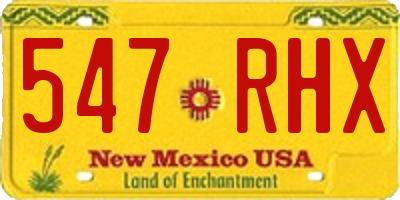 NM license plate 547RHX
