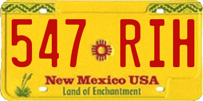 NM license plate 547RIH