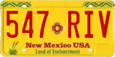 NM license plate 547RIV