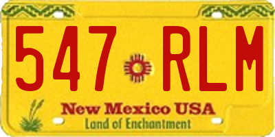 NM license plate 547RLM