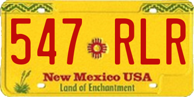 NM license plate 547RLR
