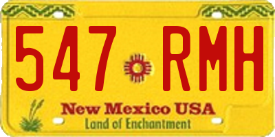 NM license plate 547RMH