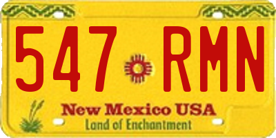 NM license plate 547RMN