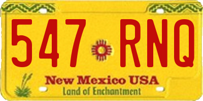NM license plate 547RNQ