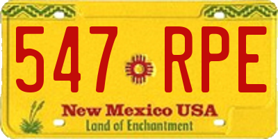 NM license plate 547RPE