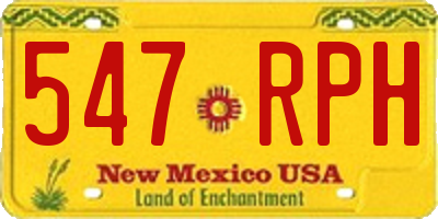NM license plate 547RPH