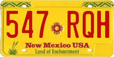 NM license plate 547RQH