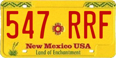 NM license plate 547RRF