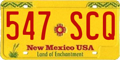 NM license plate 547SCQ