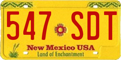 NM license plate 547SDT