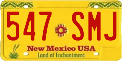NM license plate 547SMJ