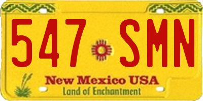 NM license plate 547SMN