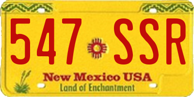 NM license plate 547SSR