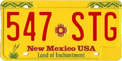 NM license plate 547STG