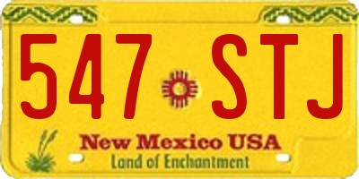NM license plate 547STJ