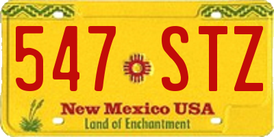 NM license plate 547STZ