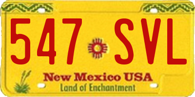 NM license plate 547SVL