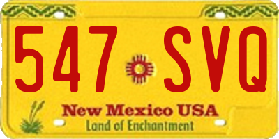 NM license plate 547SVQ