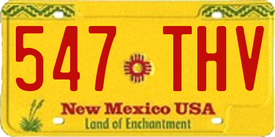 NM license plate 547THV