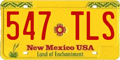 NM license plate 547TLS