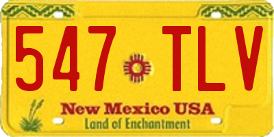 NM license plate 547TLV