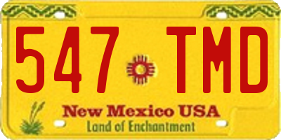 NM license plate 547TMD