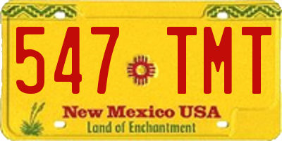 NM license plate 547TMT