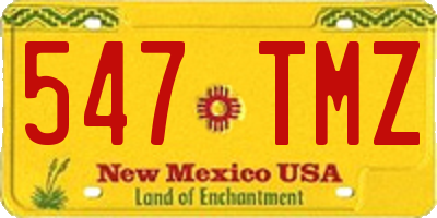 NM license plate 547TMZ
