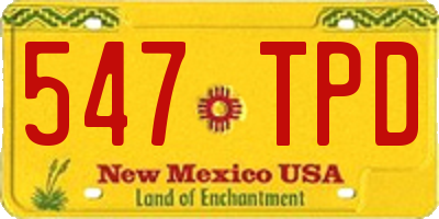 NM license plate 547TPD