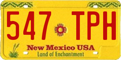 NM license plate 547TPH
