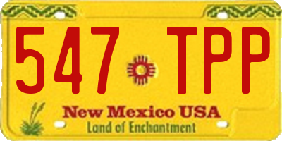 NM license plate 547TPP