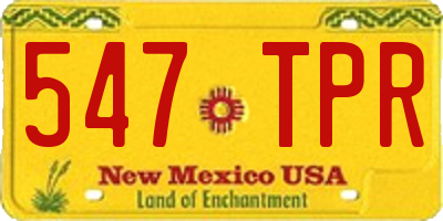 NM license plate 547TPR