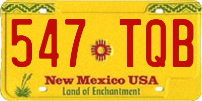 NM license plate 547TQB