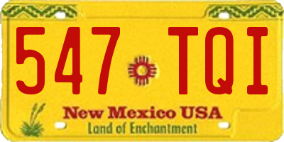 NM license plate 547TQI