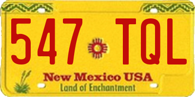 NM license plate 547TQL