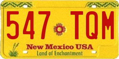 NM license plate 547TQM