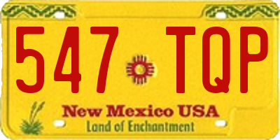 NM license plate 547TQP