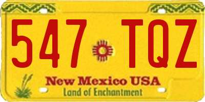 NM license plate 547TQZ
