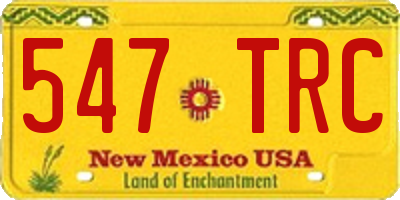 NM license plate 547TRC